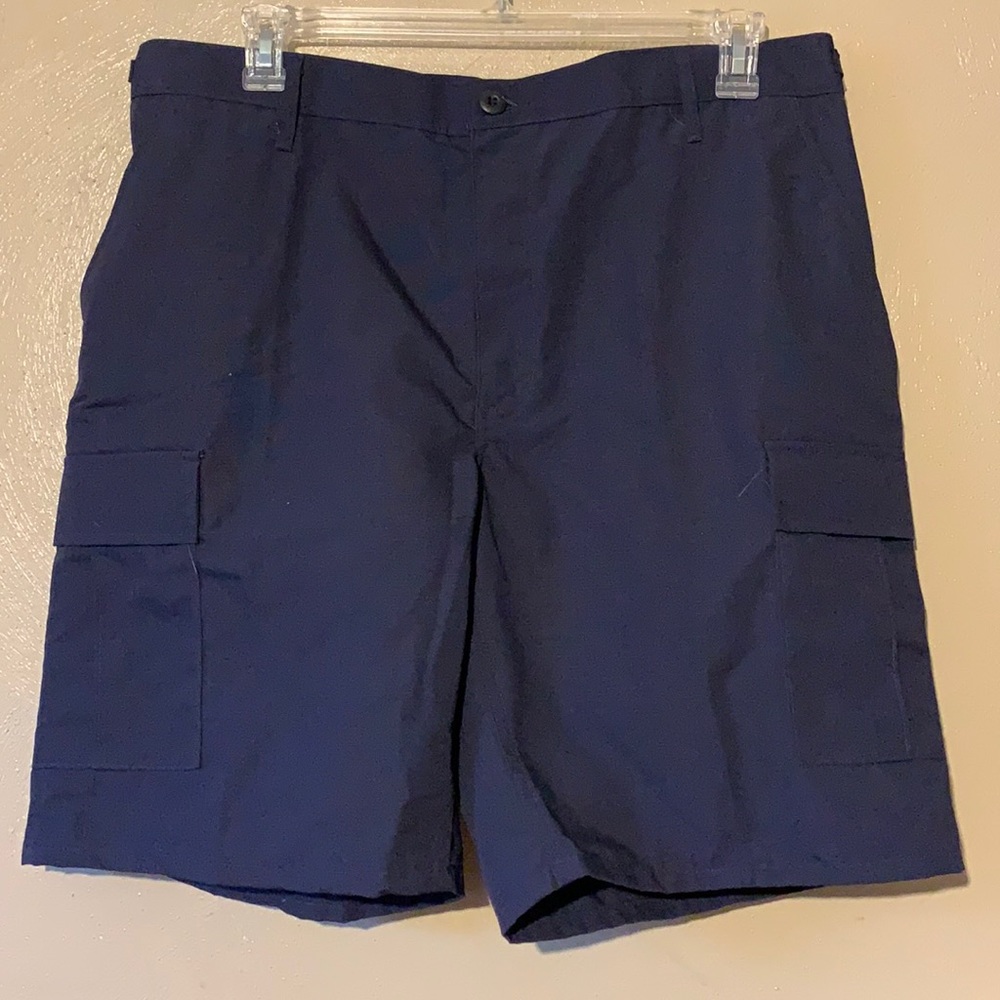 Propper size L navy Cargo BDU shorts adjustable waistband Polyester Cotton